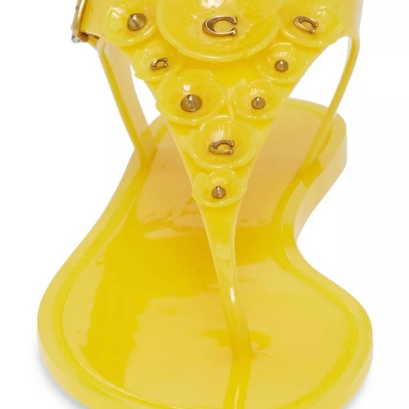 New Coach Tea Rose Jelly Sandals - Picture 4 of 7
